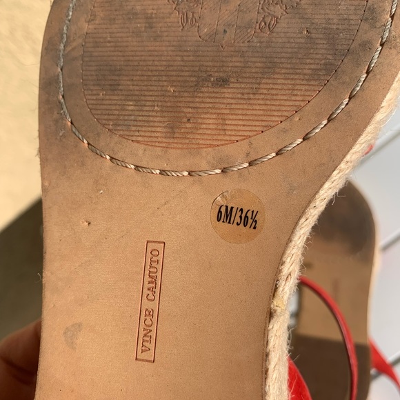 Vince Camuto red suede sandals espadrilles size 6M - Picture 11 of 14